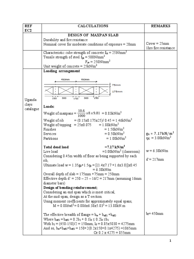Maxspan Slab Word | PDF | Physical Sciences | Building Materials