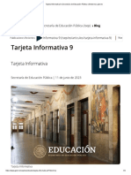 Tarjeta Informativa: (HTTP://WWW - Gob.mx) Secretaría de Educación Pública (/sep) Blog