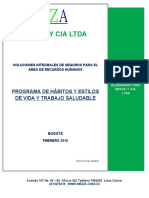 Anexo 27. Programa de Hábitos de Vida y Trabajo Saludable - Febrero 2016