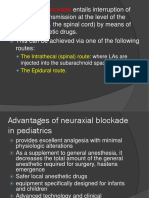 Central Neuraxial Blockade in Pediatrics