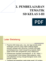 Model Pembelajaran Tematik SD Kelas I - III