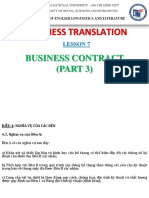 KHXHNV - BUSINESS TRANSALATION - LESSON 7 - BUSINESS CONTRACT - Part 3