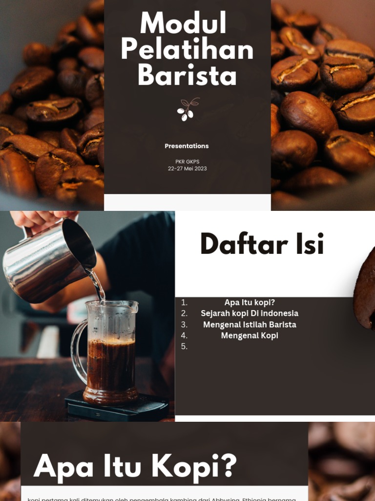 Modul Pelatihan Barista Dasar | PDF