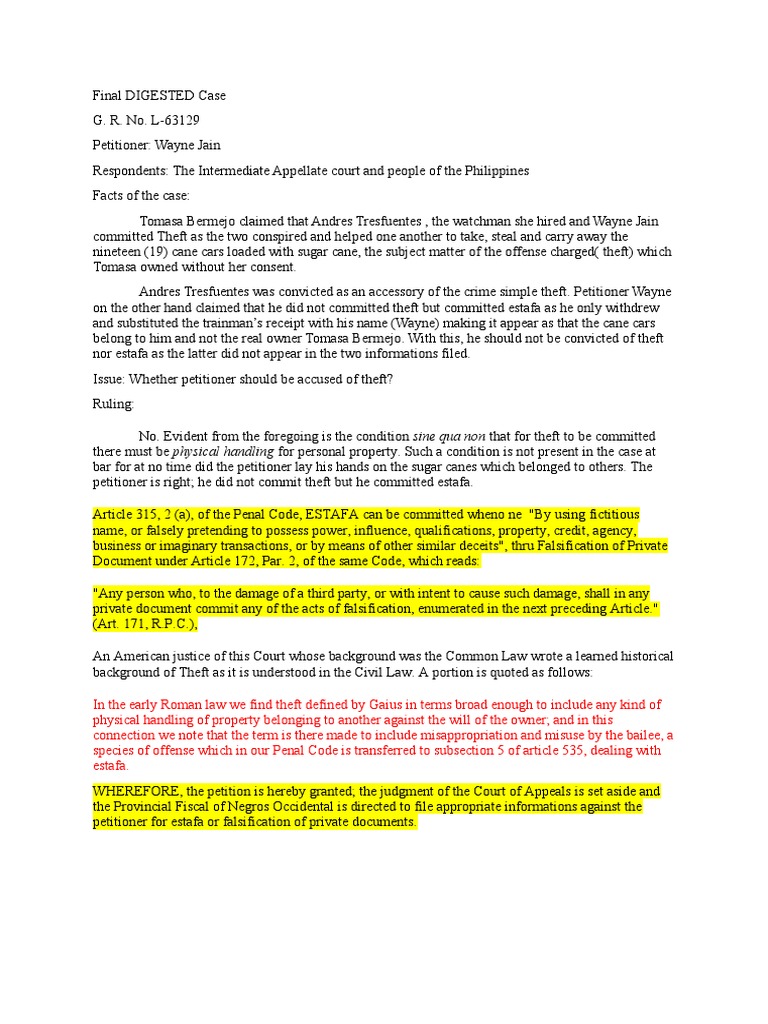 Final DIGESTED Case | PDF