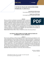 Racismo No Mundo Do Trabalho Reflexões Sobre Diversidade, Classe e Raça