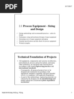 2.1 Process Equipment Sizing and Design