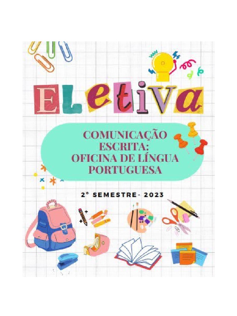 Eletiva de Língua Portuguesa: Jogos Lúdicos | PDF | Aprendizado | Pedagogia