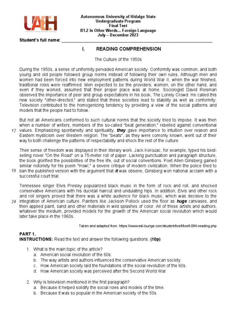 B1 2 final exam dp jd 2023 pdf