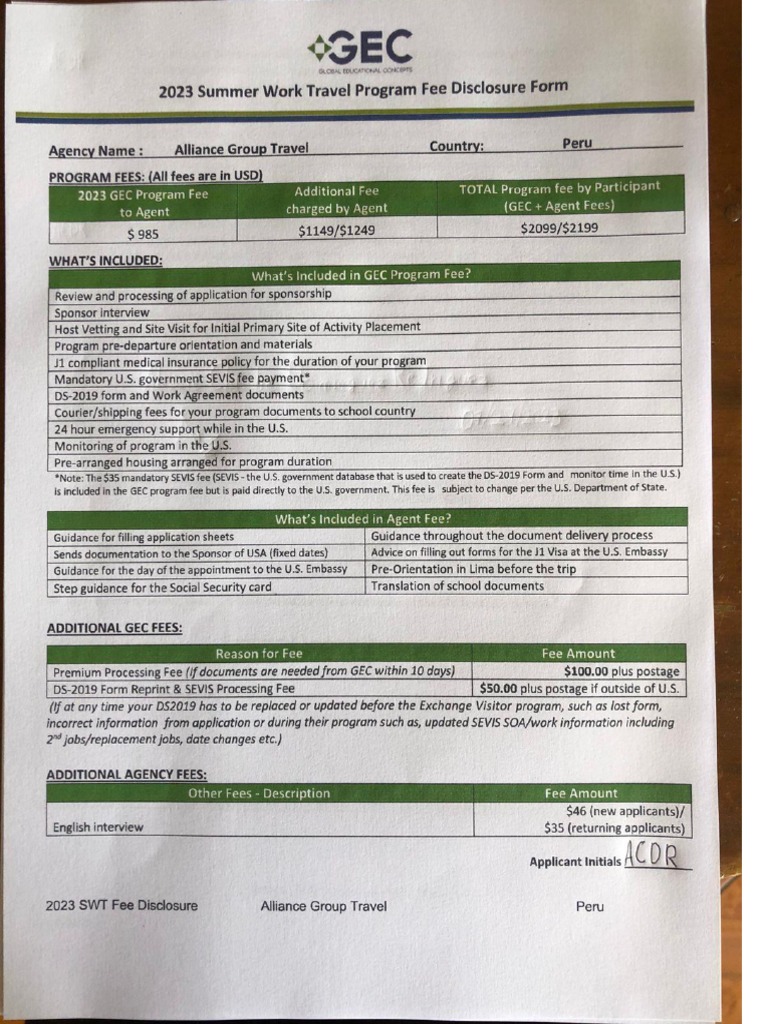 EV PROGRAM FEE DISCLOSURE - Alessio Claudio Dominguez Rodriguez | PDF