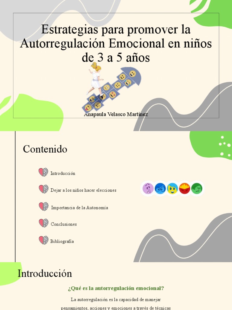 Estrategias de Autorregulación Emocional Infantil | PDF