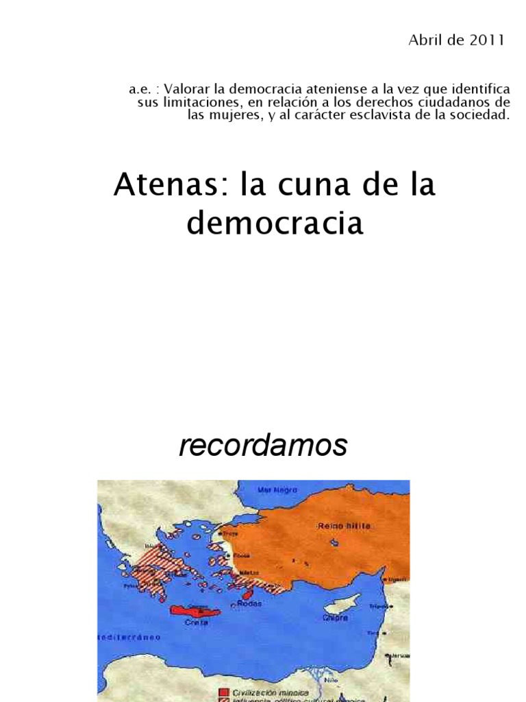 Atenas La Cuna de La Democracia | PDF | Antigua Grecia | Gobierno ...