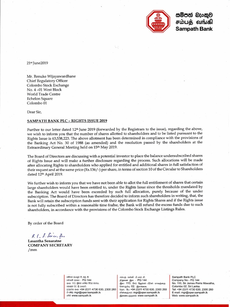 Cse Letter - 21ST June - 8490987741051167 | PDF | Corporations | Business
