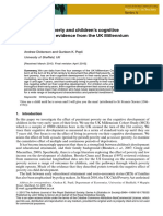 Persistent Poverty and Children S Cognitive Development. Evidence From The UK Millennium Cohort Study