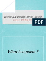 Reading & Poetry Online Course Lesson 1