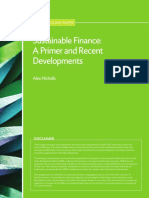 Sustainable Finance - A Primer and Recent Developments