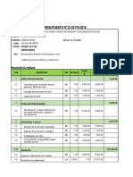 Presupuesto Control de Polucion, Zona de Recreacion y Evacuacion en Cedi Ves