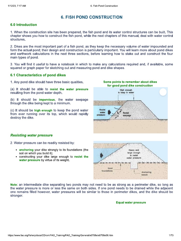 Fish Pond Construction PDF