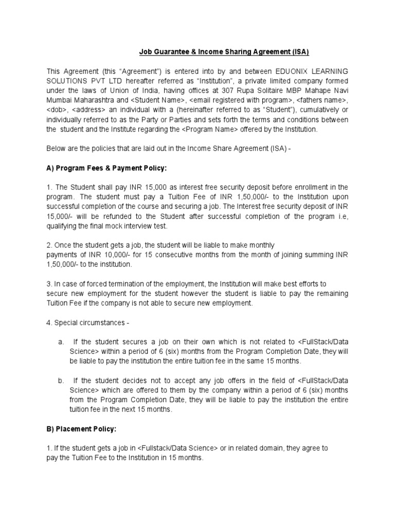 Sharing Agreement For Acknowledgement PDF Legal Liability