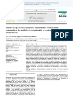 diseño de procesos quimicos sostenibles, generacion sistematica de analisis de adaptacion y evaluacion dealternativas