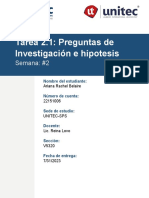 Tarea 2.1 Preguntas de Investigacion e Hipotesis