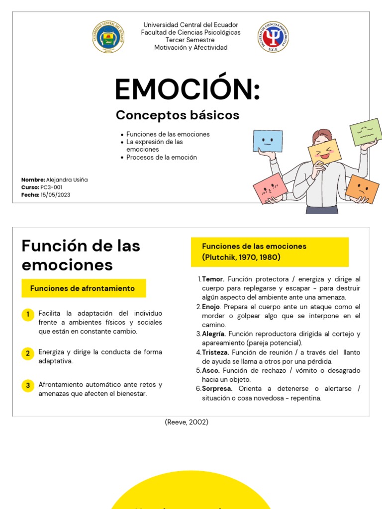 Funciones y Expresión de las Emociones | PDF