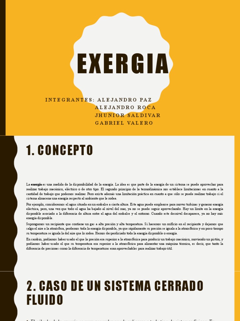 Exergía: Conceptos y Aplicaciones | PDF | Ejercicio | Temperatura