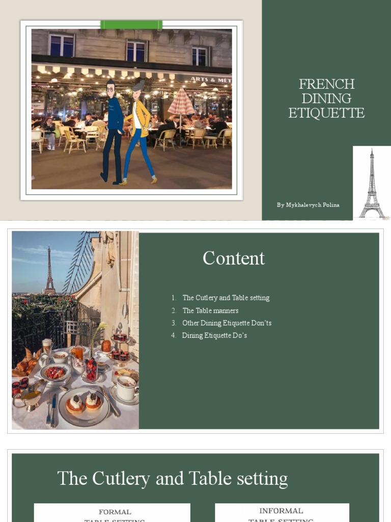 French Dining Etiquette PDF
