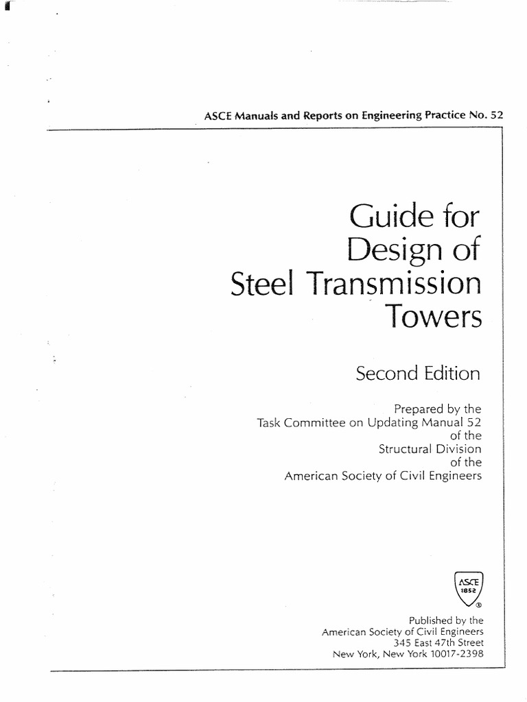 Asce 52 Guide For Design of Steel Transmission Tower 5 PDF Free | PDF