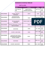 Cronograma de Apresentação Da Noviça Rebelde