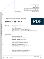 HSC Modern History 2022 Exam Paper