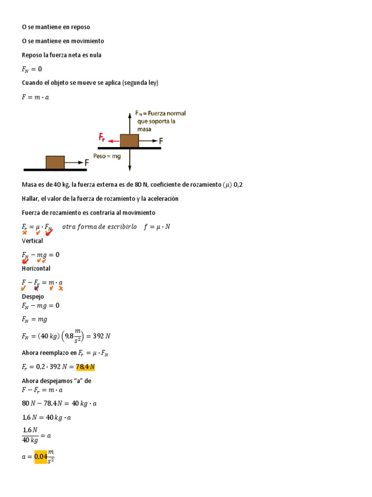 Segunda Ley de Newton | PDF