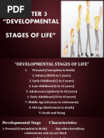 Chapter 3 - Developmental Stages of Life