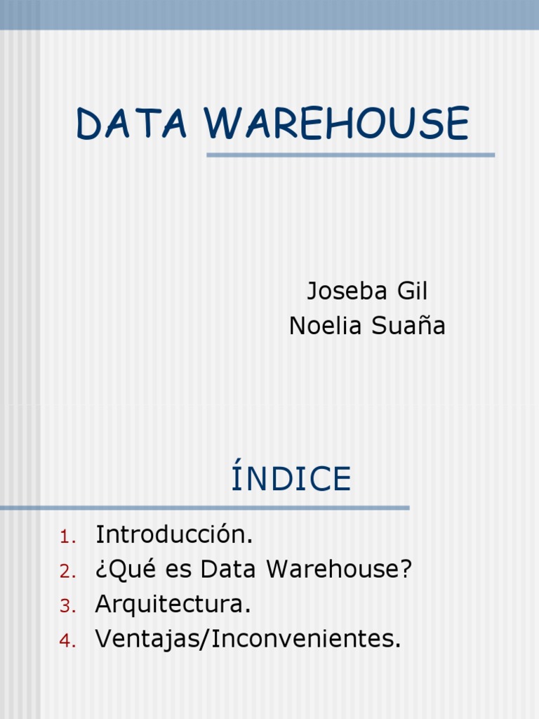 DATAWAREHOUSE | PDF | Almacén de datos | Business