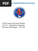 Quantitative Chemistry Revision Booklet Triple