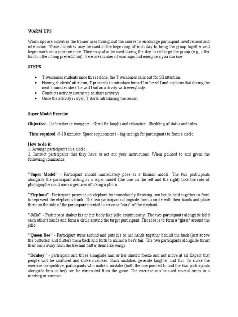 Warm Ups 2345 | PDF | Word | Vocabulary