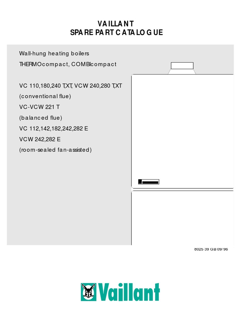 Vaillant Spare Part Catalogue PDF