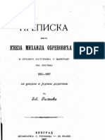 J. Ristic - Prepiska Izmedju Mihaila Obrenovica III