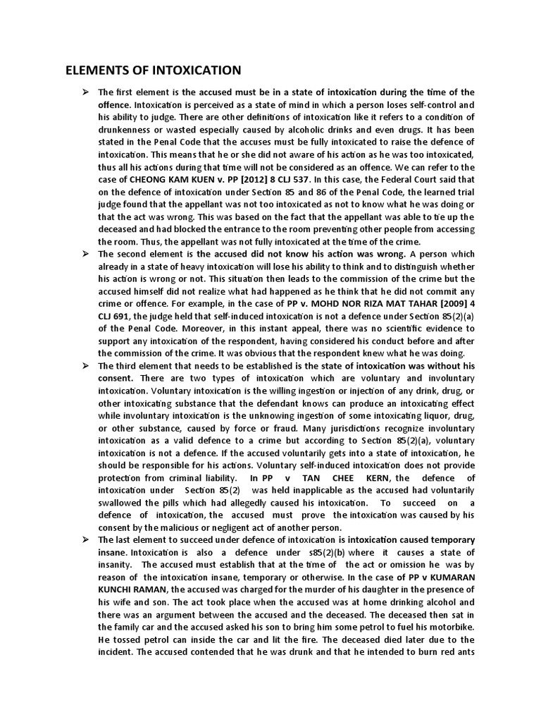Elements of Intoxication | PDF