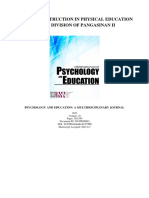 Modular Instruction in Physical Education in The Division of Pangasinan II