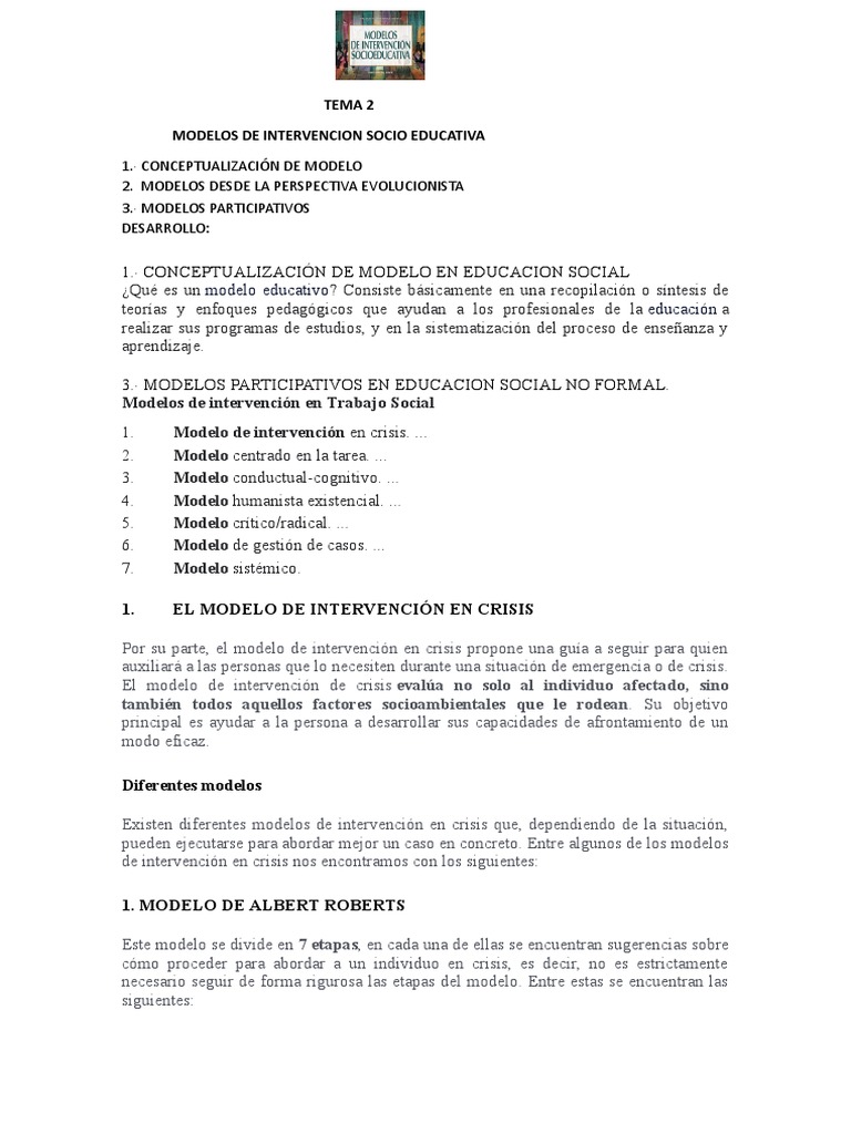 Tema 2 Modelos de Educacion | PDF | Crecimiento personal y profesional