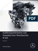 Einführungsinformation zum Neuanlauf einer Motorbaureihe M 260 im Typ 177-01-01