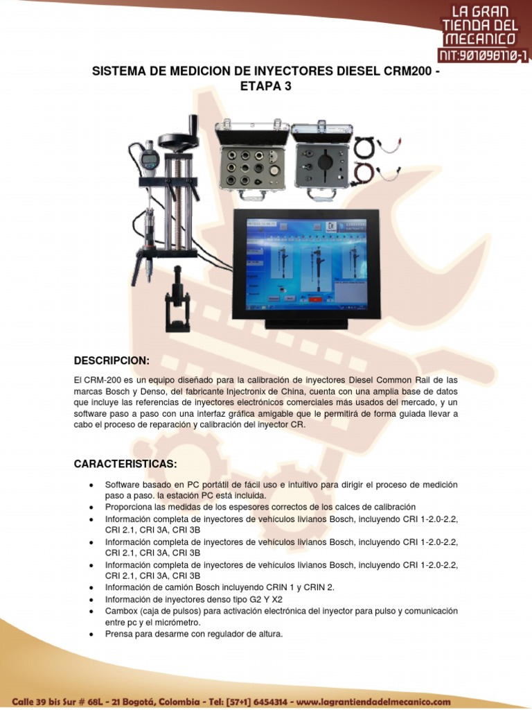 CRM200 Etapa 3 Sistema de Medicion de Inyectores Diesel | PDF