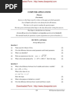 ICSE Class 10 Computer Applications Question Paper 2012