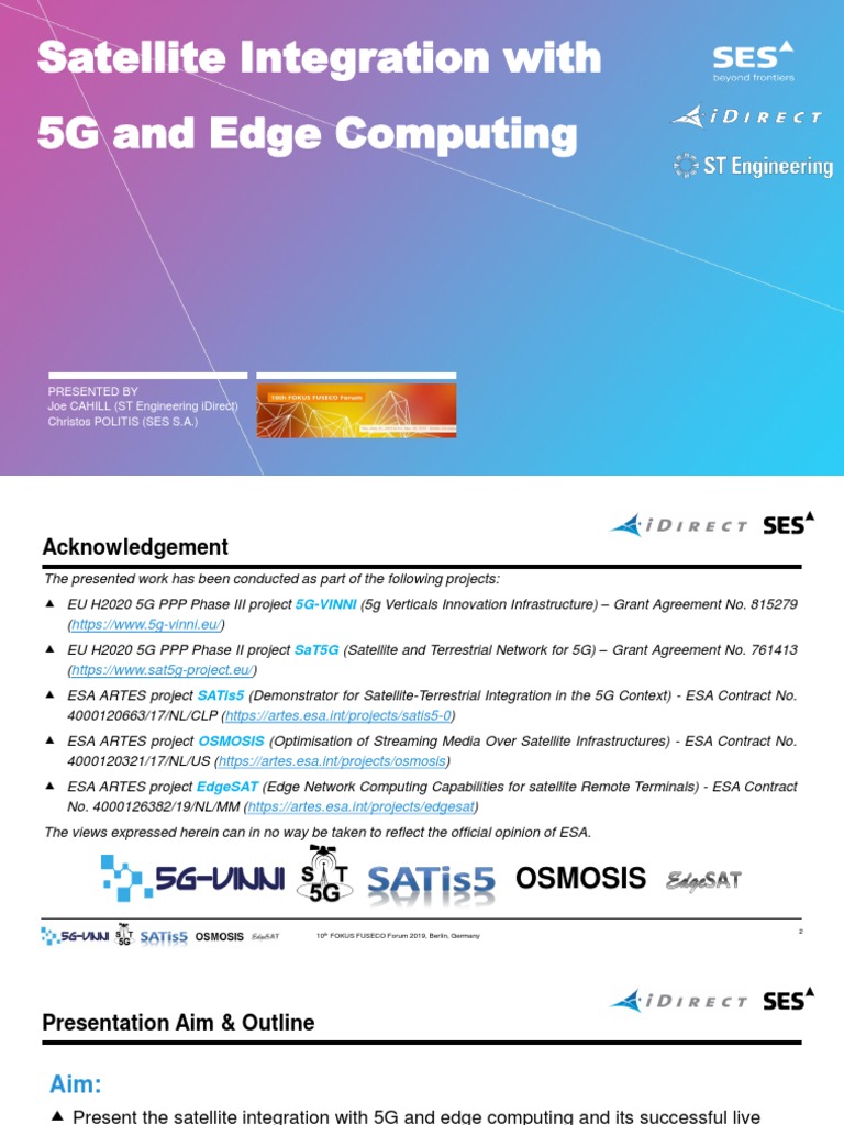 Satellite Integration in 5G Networks | PDF | Computer Network | Network ...