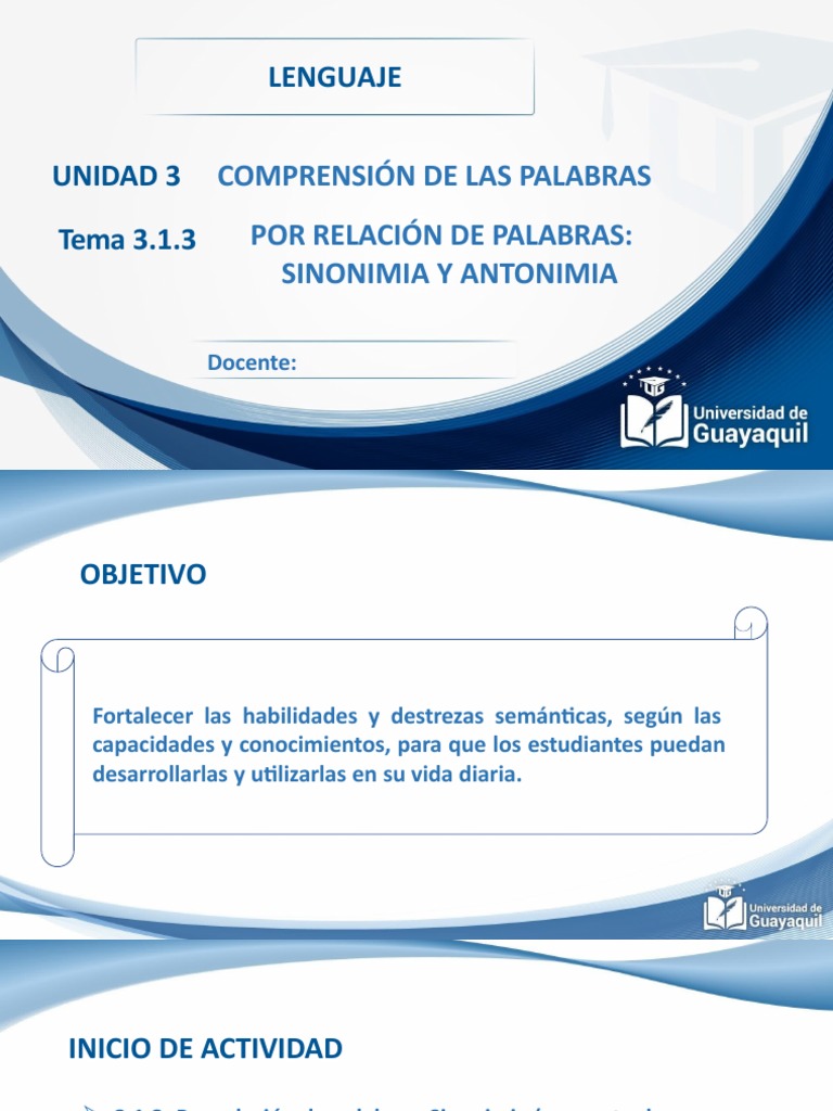 U3 - Clase 1 - S6 | PDF | Artes del Lenguaje y Comunicación