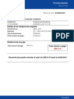 Comprobante: Detalle de Las Obligaciones Pagadas