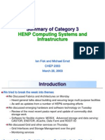 Summary of HENP Computing Systems