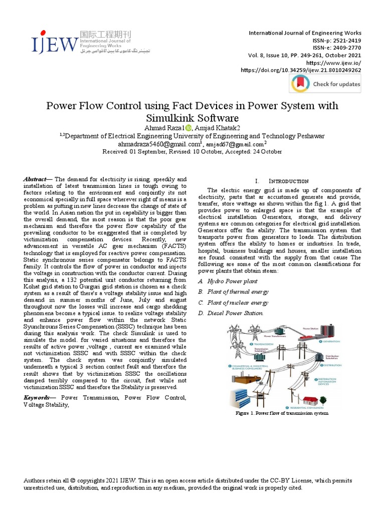 Power Flow Control Using Fact Devices in Power System With Simulink