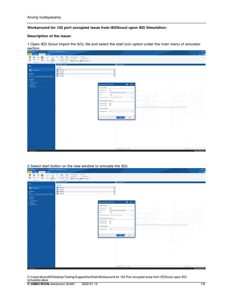 IEDScout Port 102 Occupied Workaround | PDF | Software Engineering ...