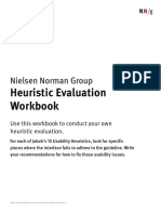 Heuristic Evaluation Workbook 1 Fillable